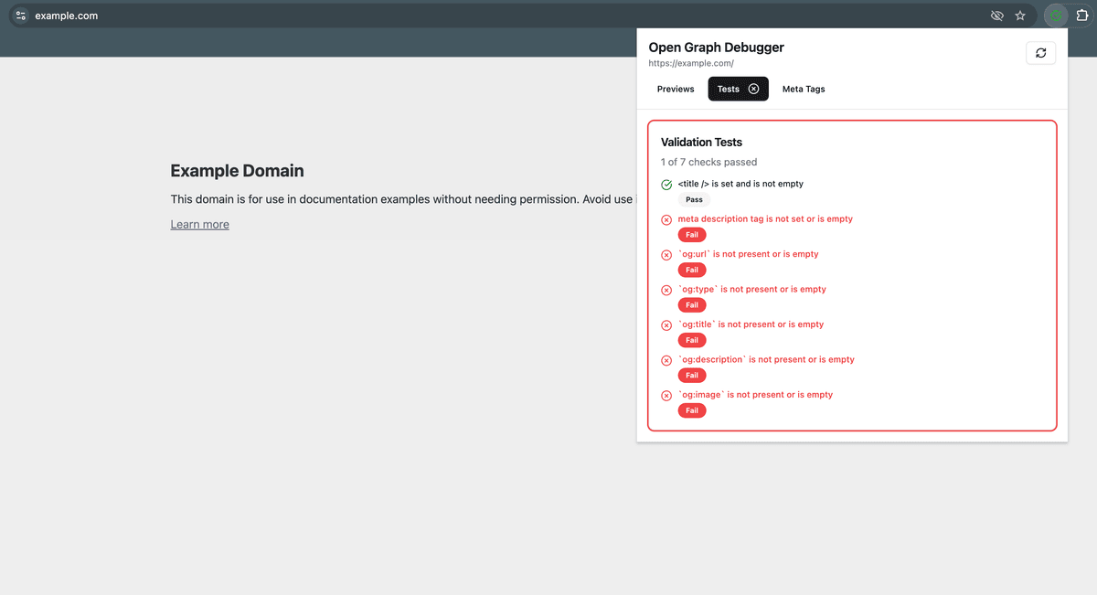 OpenGraphDebug Extension